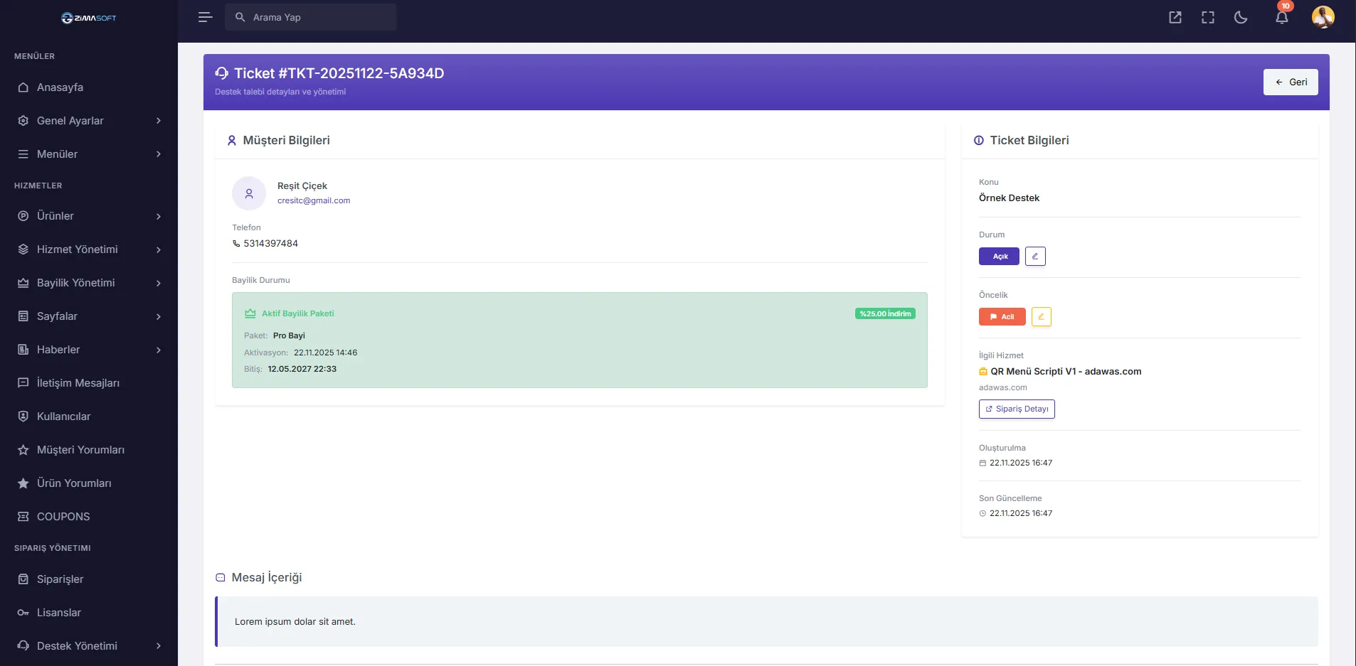 Zima Ajans V1 - Detail